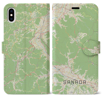 【真田（長野県）】地図柄iPhoneケース（手帳タイプ）