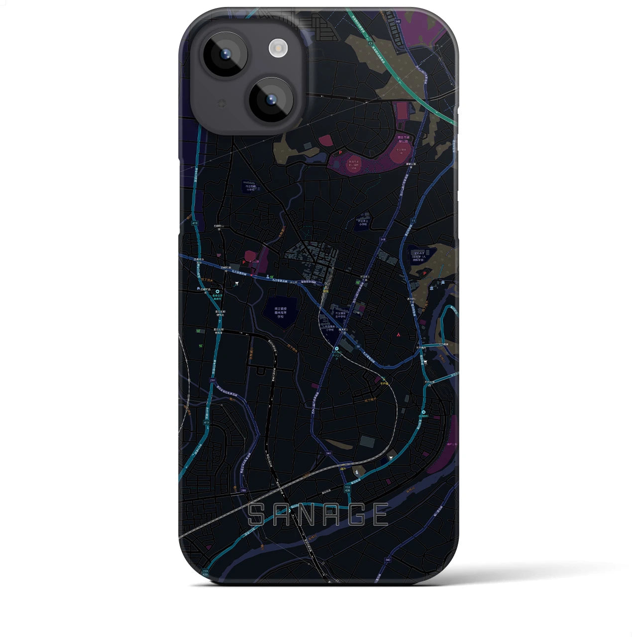 【猿投（愛知県）】地図柄iPhoneケース（バックカバータイプ）