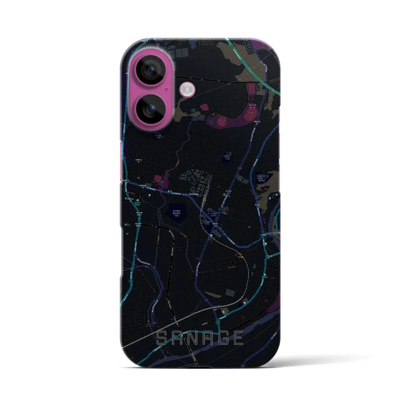 【猿投（愛知県）】地図柄iPhoneケース（バックカバータイプ）