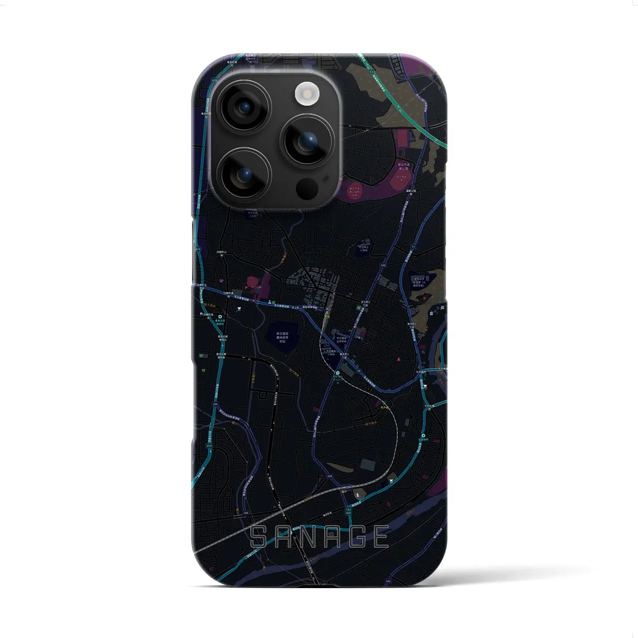 【猿投（愛知県）】地図柄iPhoneケース（バックカバータイプ）