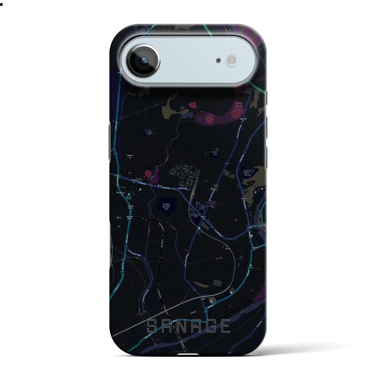 【猿投（愛知県）】地図柄iPhoneケース（バックカバータイプ）