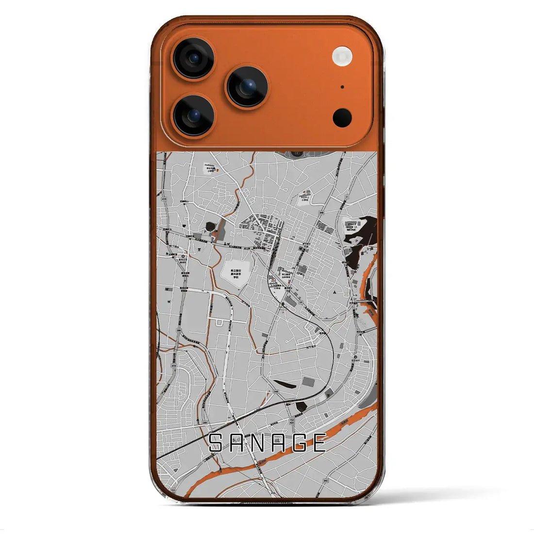 【猿投（愛知県）】地図柄iPhoneケース（クリアタイプ）