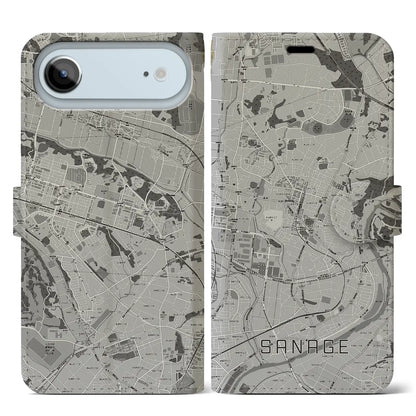 【猿投（愛知県）】地図柄iPhoneケース（手帳タイプ）