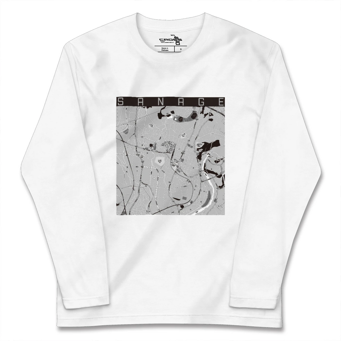 【猿投(愛知県)】地図柄ロングスリーブTシャツ