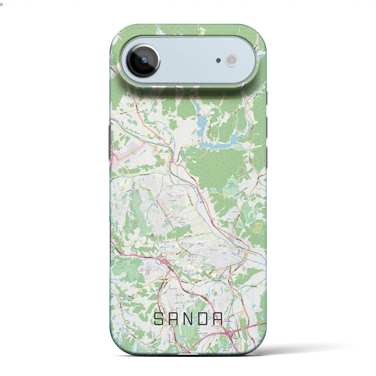 【三田（兵庫県）】地図柄iPhoneケース（バックカバータイプ）