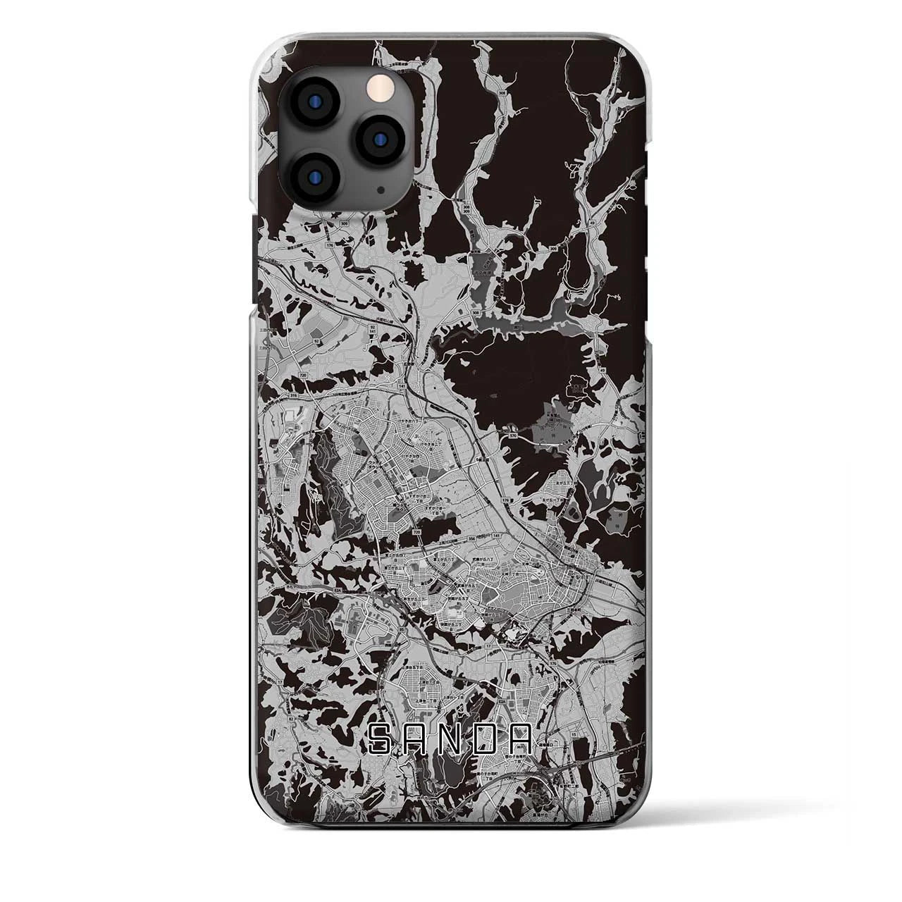 【三田（兵庫県）】地図柄iPhoneケース（クリアタイプ）