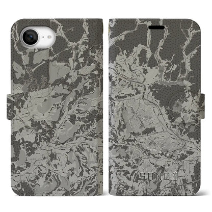 【三田（兵庫県）】地図柄iPhoneケース（手帳タイプ）