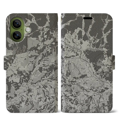 【三田（兵庫県）】地図柄iPhoneケース（手帳タイプ）