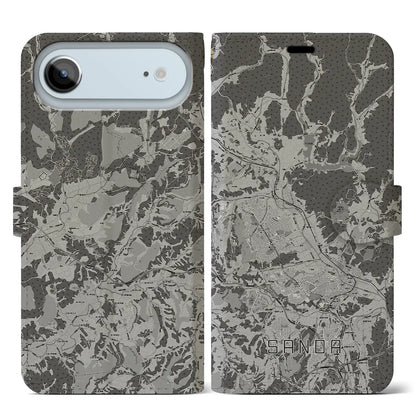 【三田（兵庫県）】地図柄iPhoneケース（手帳タイプ）