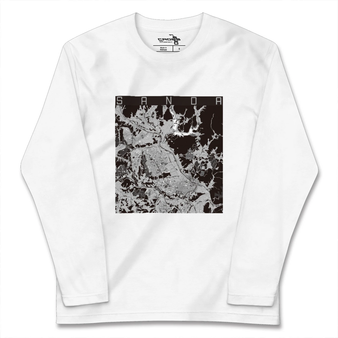 【三田（兵庫県）】地図柄ロングスリーブTシャツ