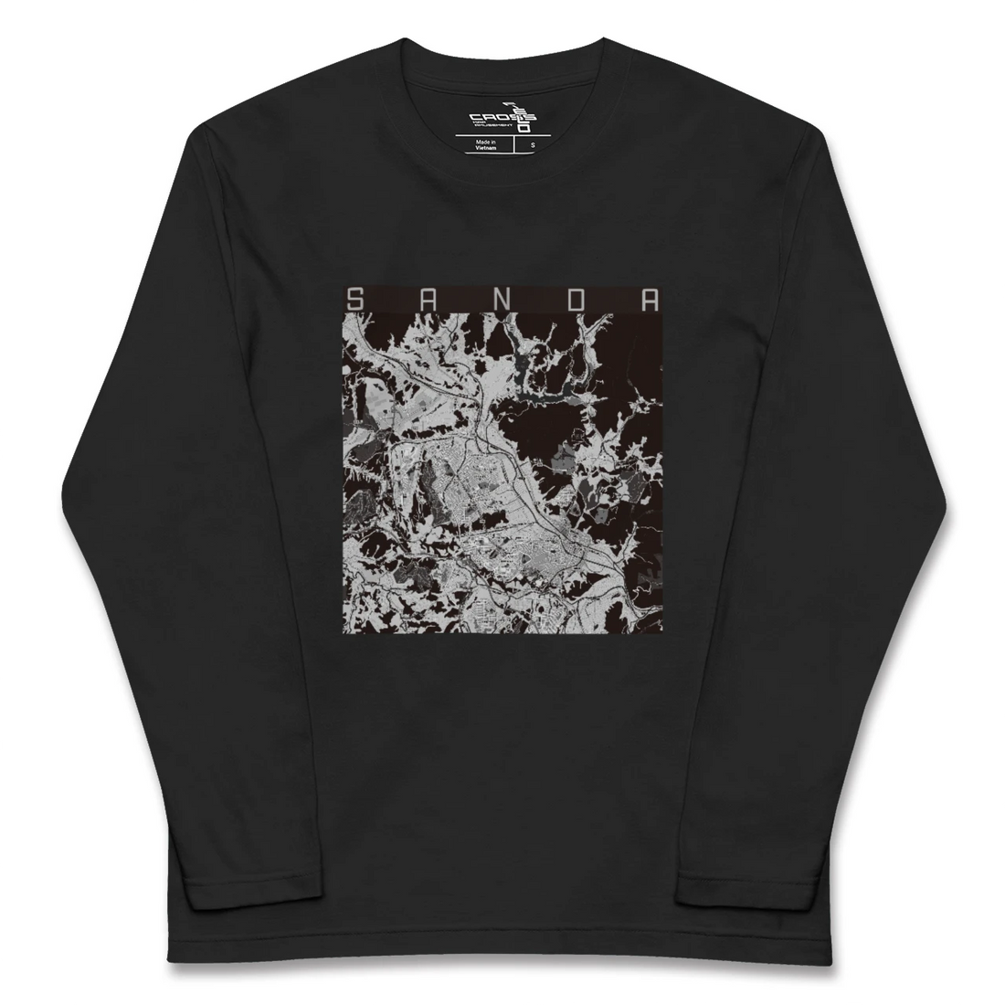 【三田（兵庫県）】地図柄ロングスリーブTシャツ