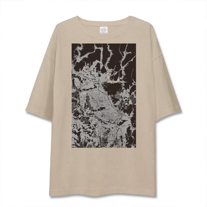 【三田（兵庫県）】地図柄ビッグシルエットTシャツ