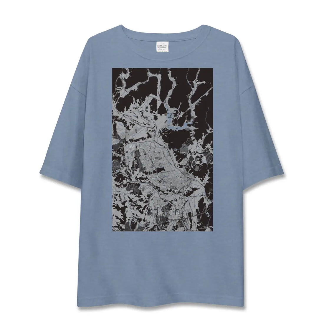 【三田（兵庫県）】地図柄ビッグシルエットTシャツ