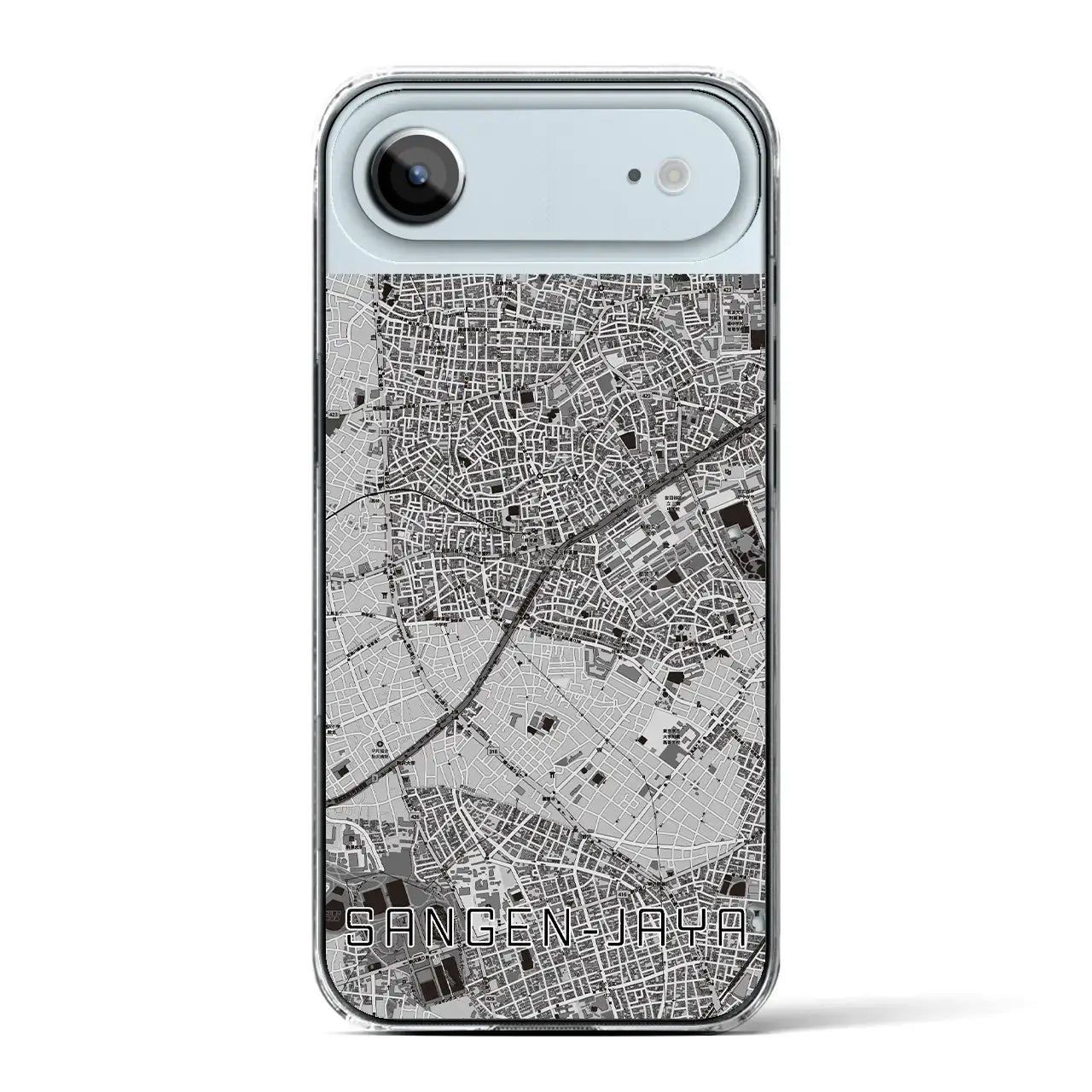【三軒茶屋（東京都）】地図柄iPhoneケース（クリアタイプ）