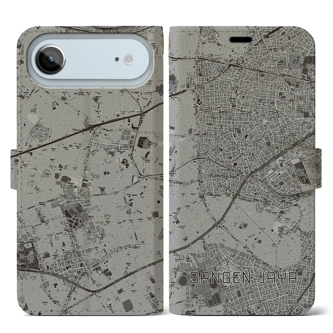 【三軒茶屋（東京都）】地図柄iPhoneケース（手帳タイプ）