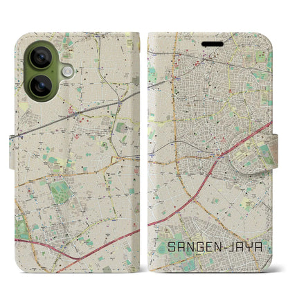 【三軒茶屋（東京都）】地図柄iPhoneケース（手帳タイプ）