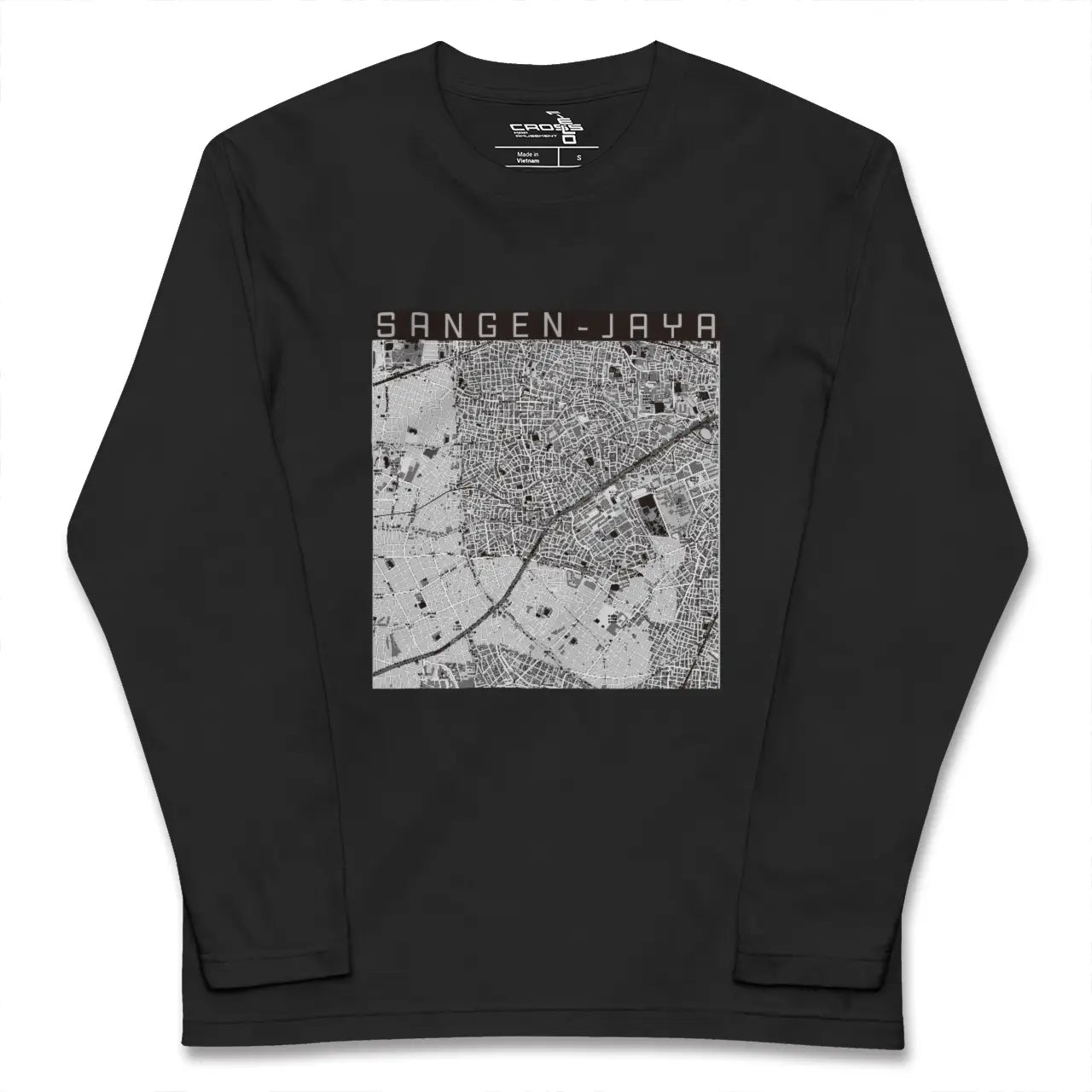 【三軒茶屋（東京都）】地図柄ロングスリーブTシャツ