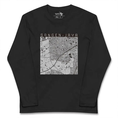 【三軒茶屋（東京都）】地図柄ロングスリーブTシャツ