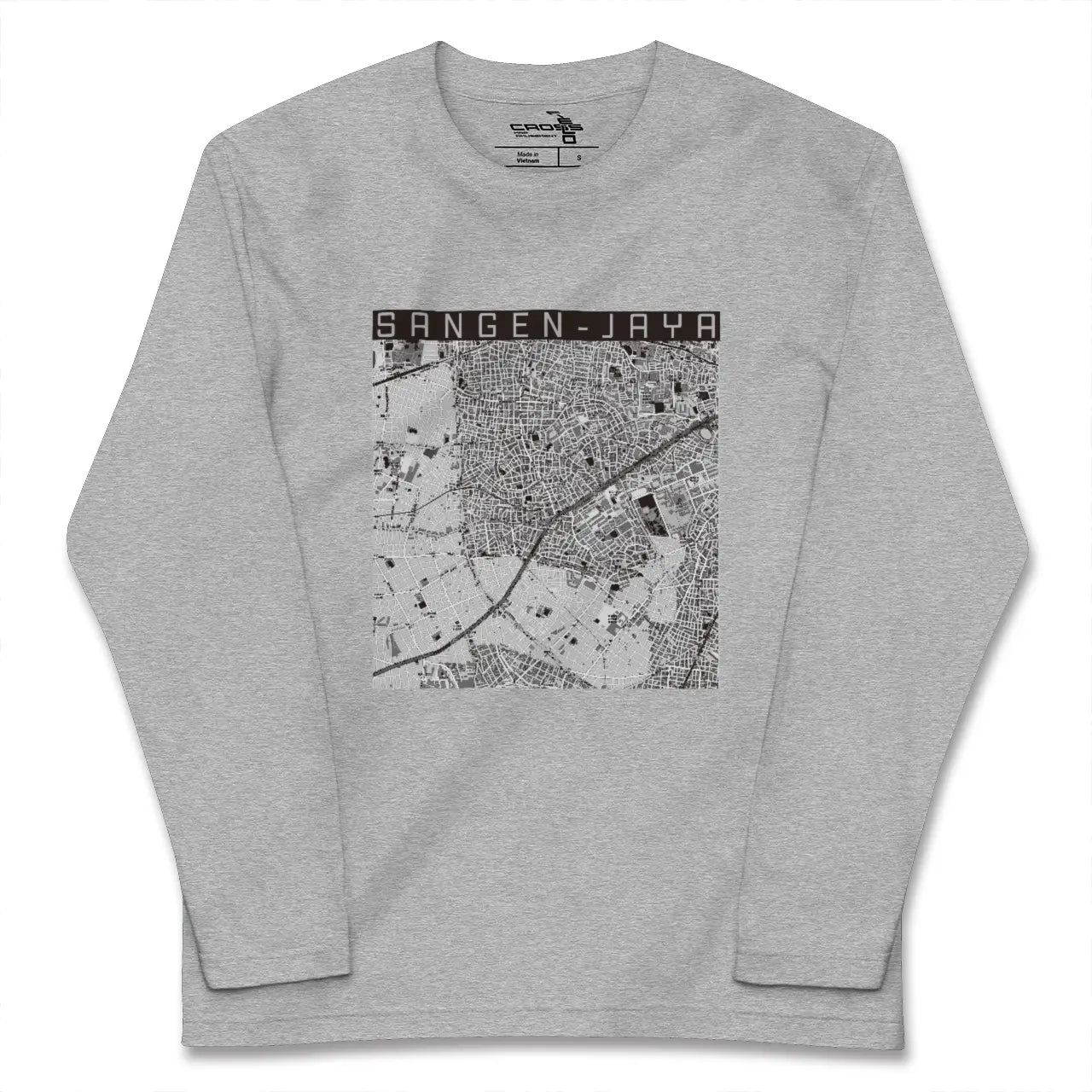 【三軒茶屋（東京都）】地図柄ロングスリーブTシャツ