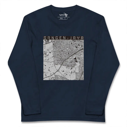 【三軒茶屋（東京都）】地図柄ロングスリーブTシャツ