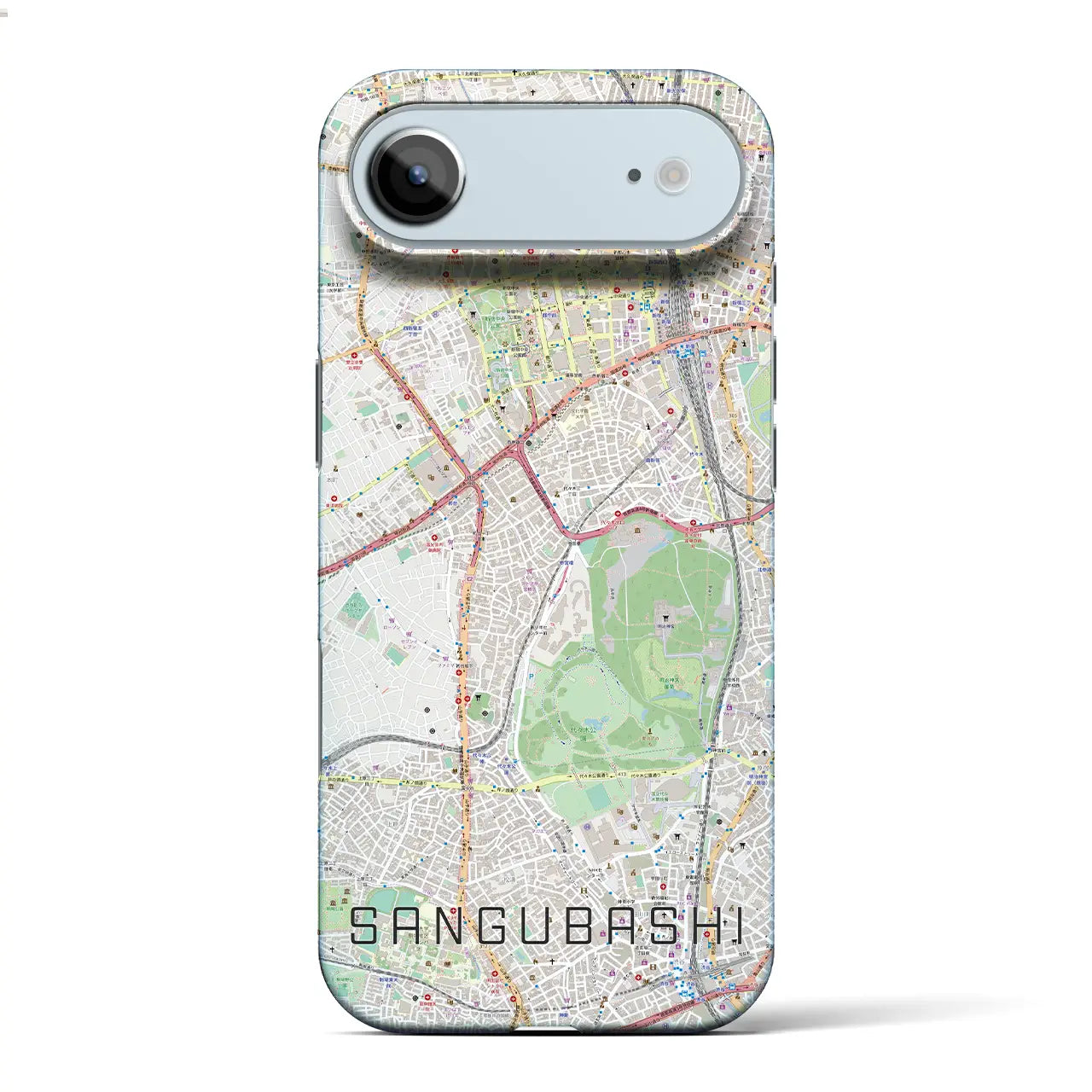 【参宮橋（東京都）】地図柄iPhoneケース（バックカバータイプ）