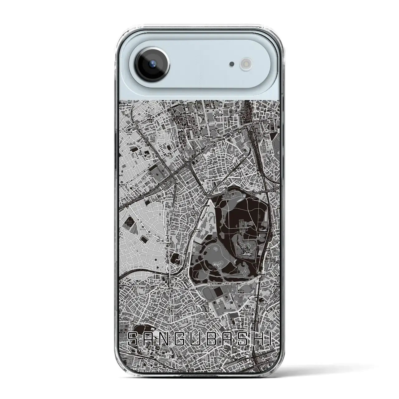 【参宮橋（東京都）】地図柄iPhoneケース（クリアタイプ）