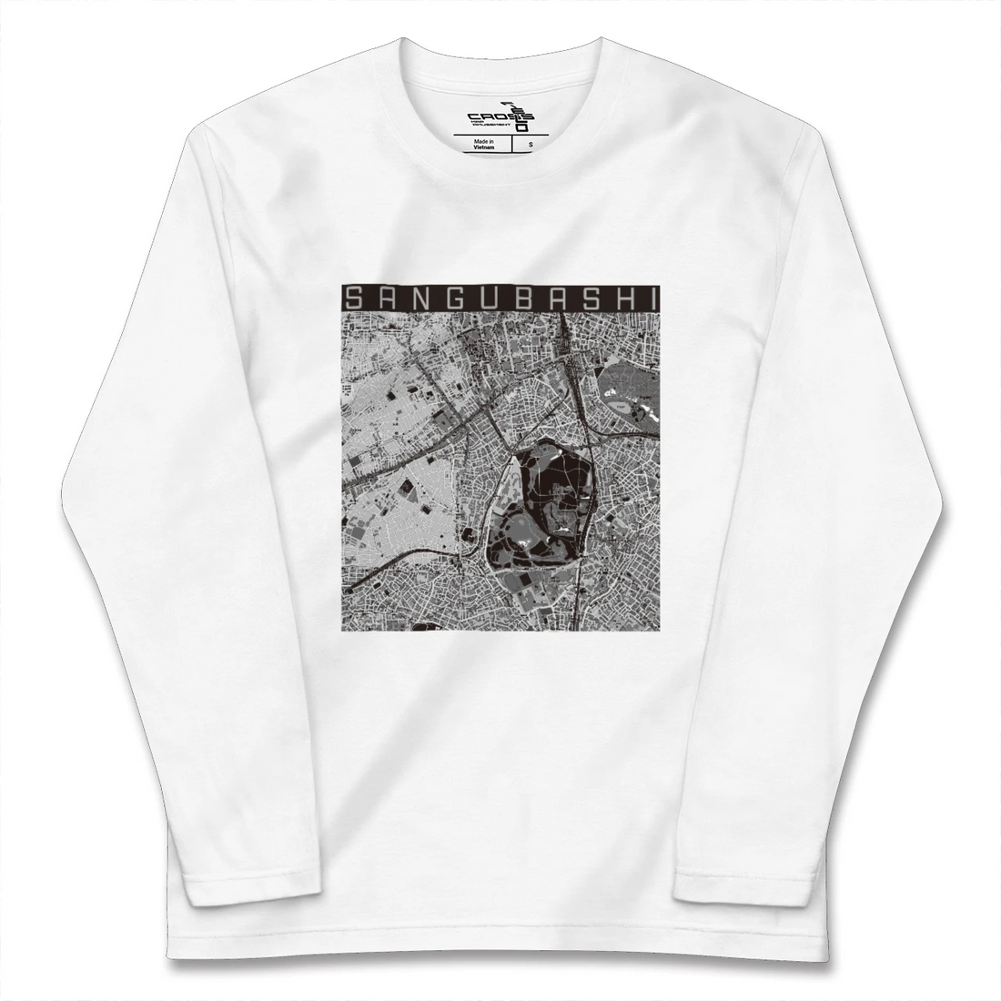 【参宮橋(東京都)】地図柄ロングスリーブTシャツ