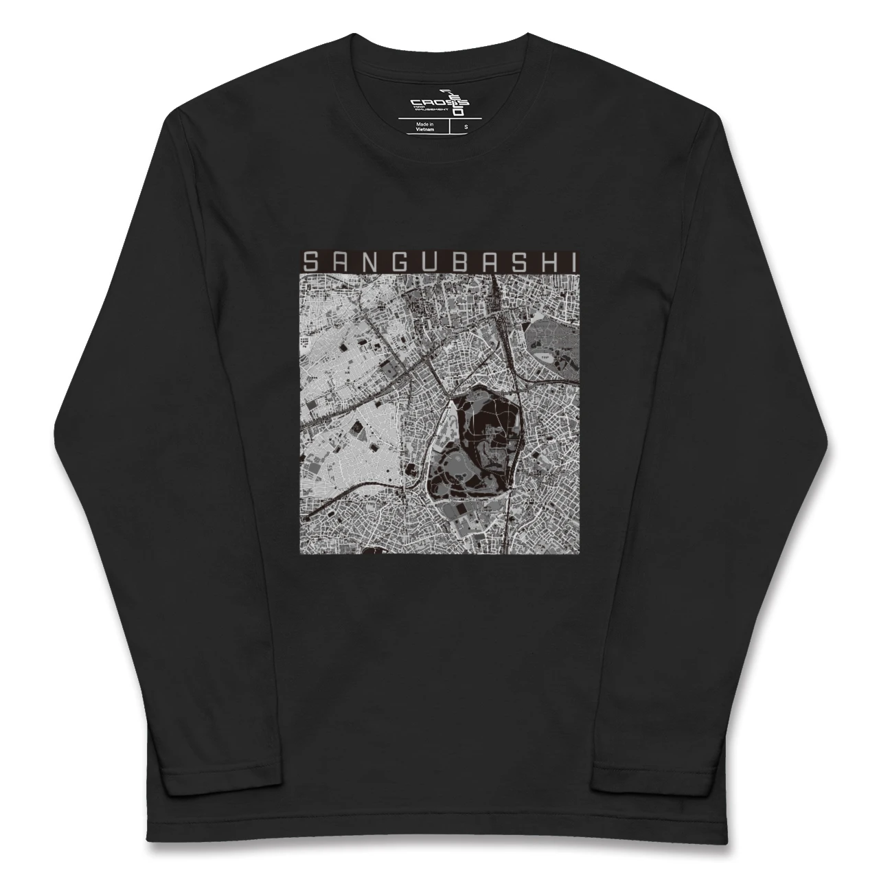 【参宮橋（東京都）】地図柄ロングスリーブTシャツ