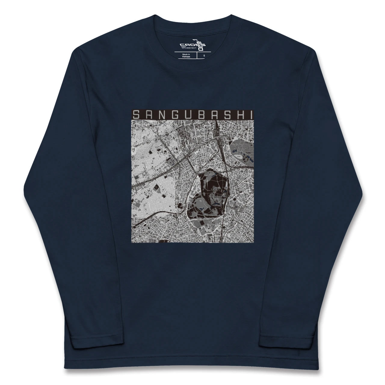 【参宮橋（東京都）】地図柄ロングスリーブTシャツ