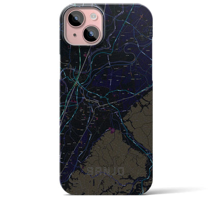 【三条（新潟県）】地図柄iPhoneケース（バックカバータイプ）