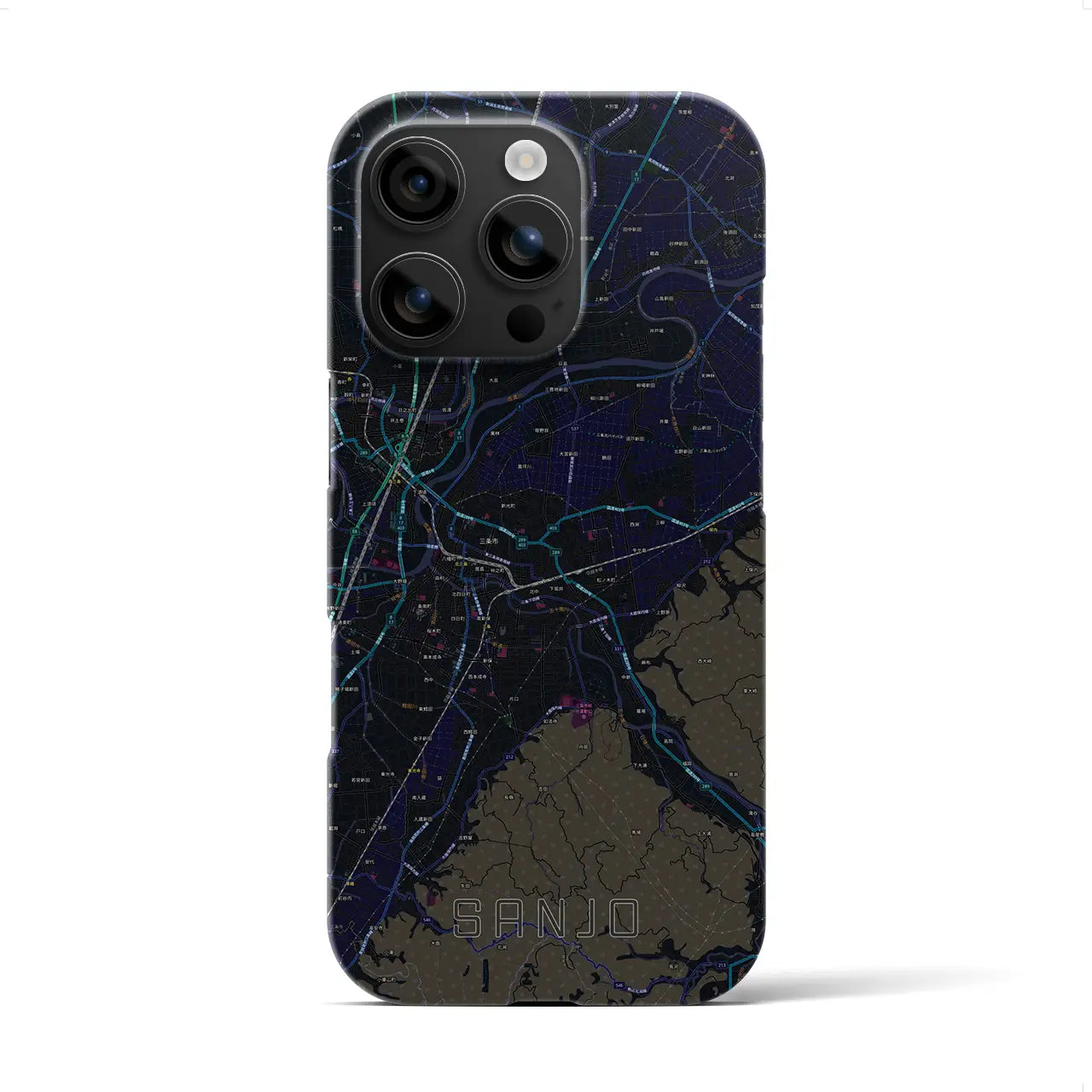 【三条（新潟県）】地図柄iPhoneケース（バックカバータイプ）