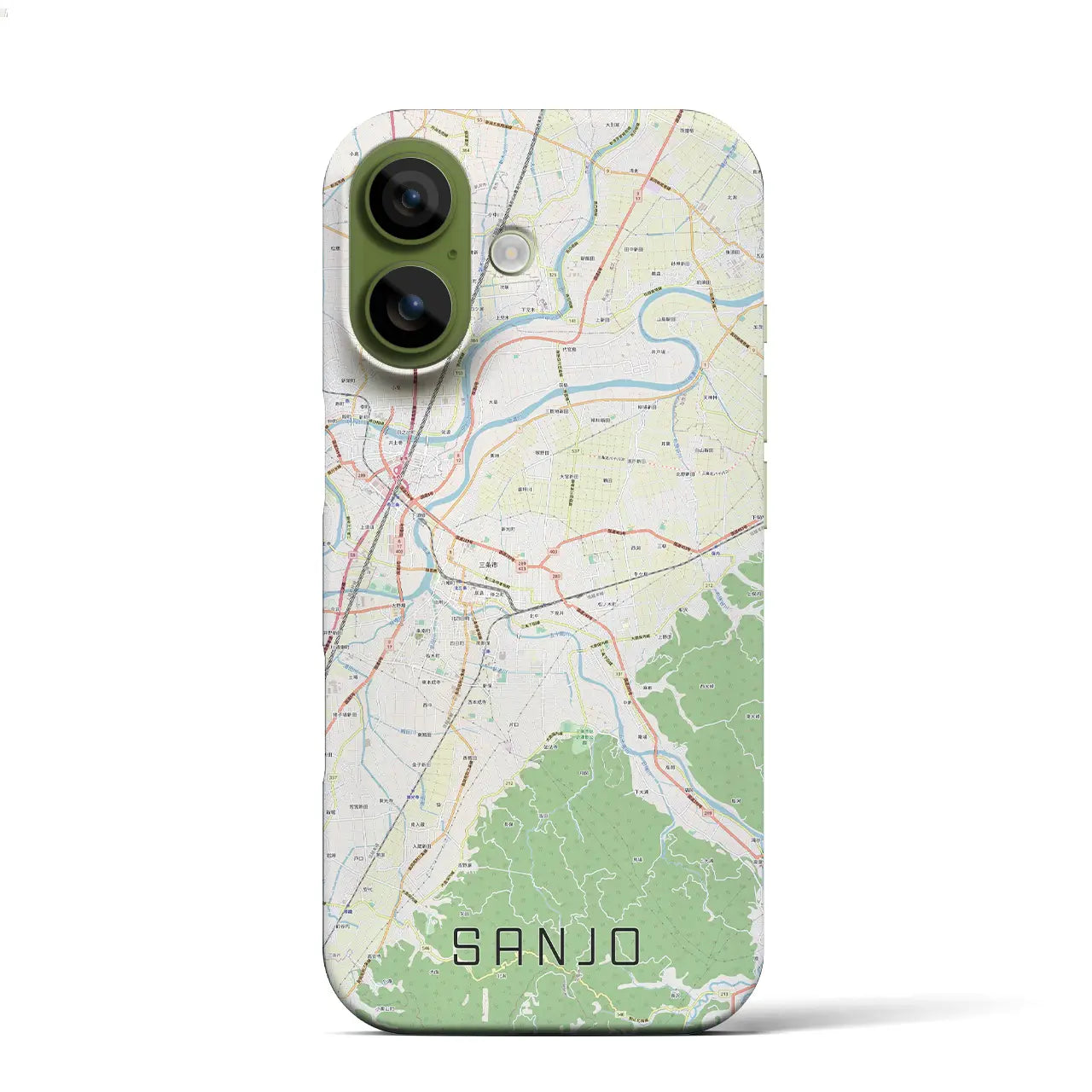 【三条（新潟県）】地図柄iPhoneケース（バックカバータイプ）