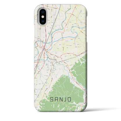 【三条（新潟県）】地図柄iPhoneケース（バックカバータイプ）