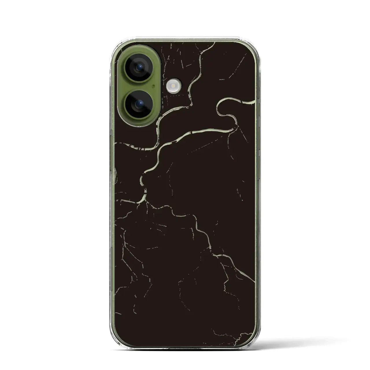 【三条（新潟県）】地図柄iPhoneケース（クリアタイプ）モノトーン・iPhone 17 Pro Max 用