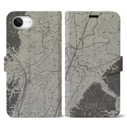 【三条（新潟県）】地図柄iPhoneケース（手帳タイプ）