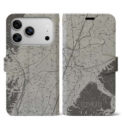 【三条（新潟県）】地図柄iPhoneケース（手帳タイプ）