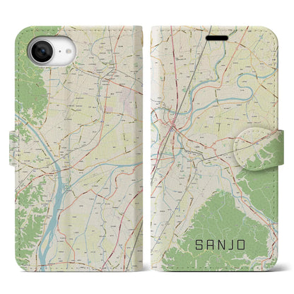 【三条（新潟県）】地図柄iPhoneケース（手帳タイプ）