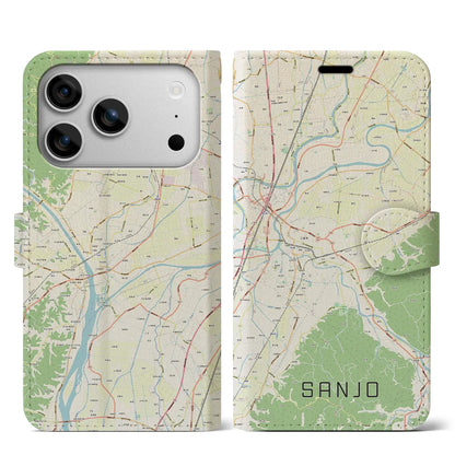 【三条（新潟県）】地図柄iPhoneケース（手帳タイプ）