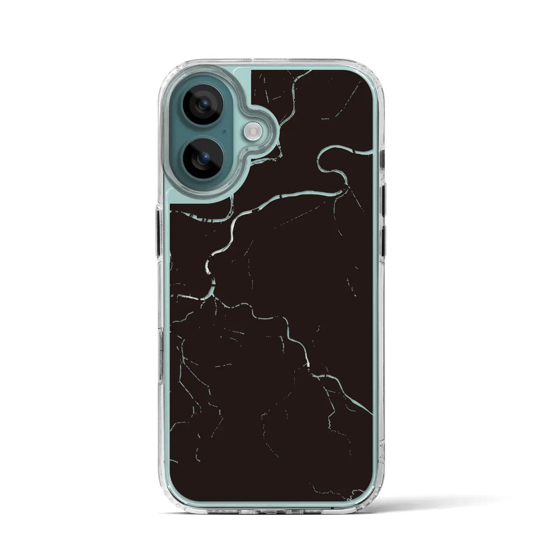 【三条（新潟県）】地図柄iPhoneケース（MagSafeタイプ）モノトーン・iPhone 16 Pro 用