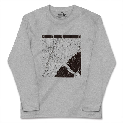 【三条（新潟県）（新潟県）】地図柄ロングスリーブTシャツ