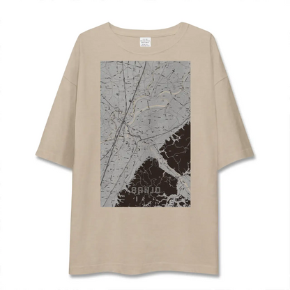 【三条（新潟県）（新潟県）】地図柄ビッグシルエットTシャツ