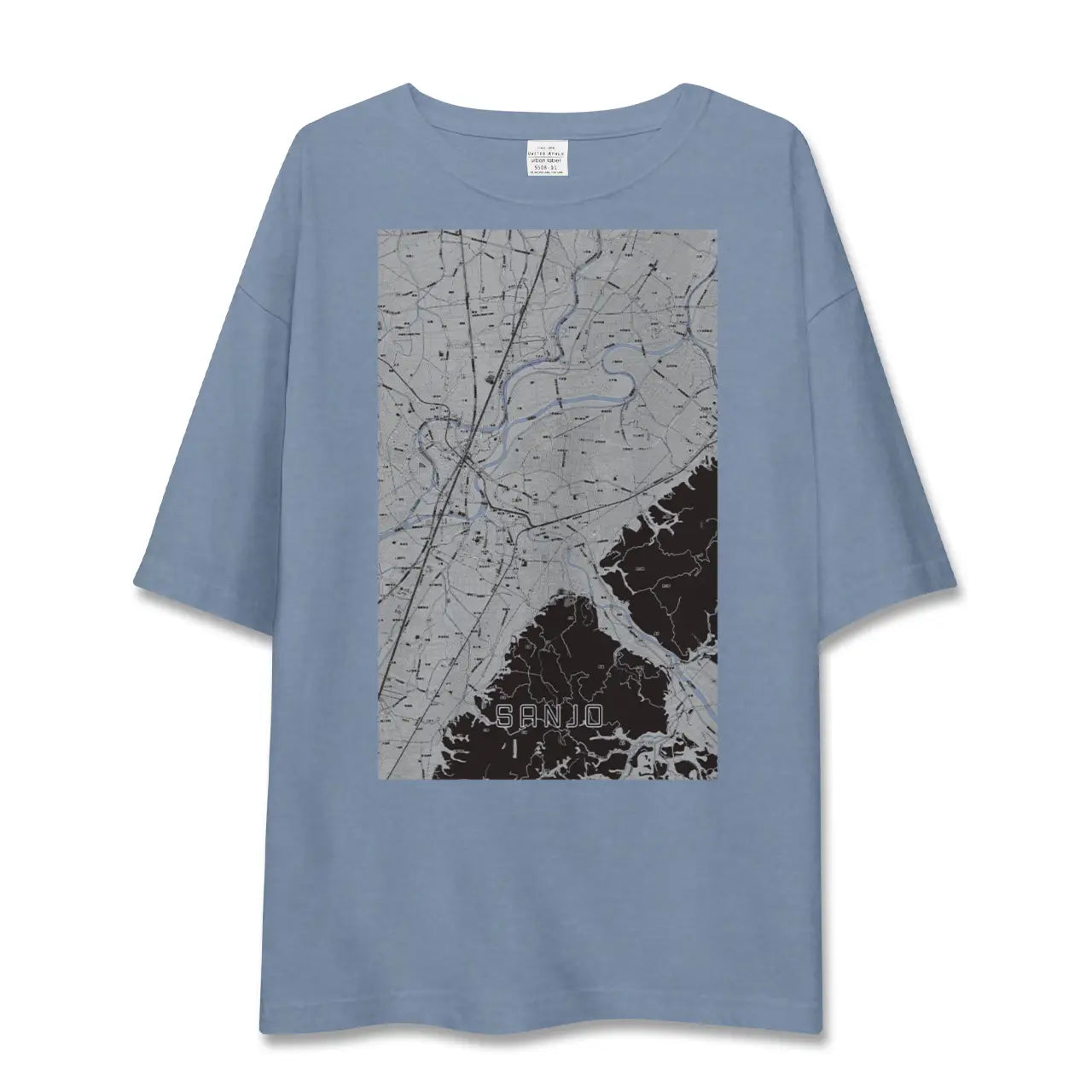 【三条（新潟県）（新潟県）】地図柄ビッグシルエットTシャツ