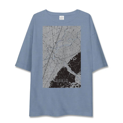 【三条（新潟県）（新潟県）】地図柄ビッグシルエットTシャツ