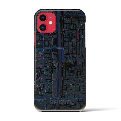 【三条（京都府）】地図柄iPhoneケース（バックカバータイプ）