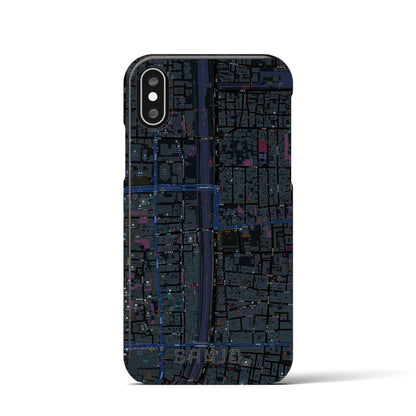 【三条（京都府）】地図柄iPhoneケース（バックカバータイプ）