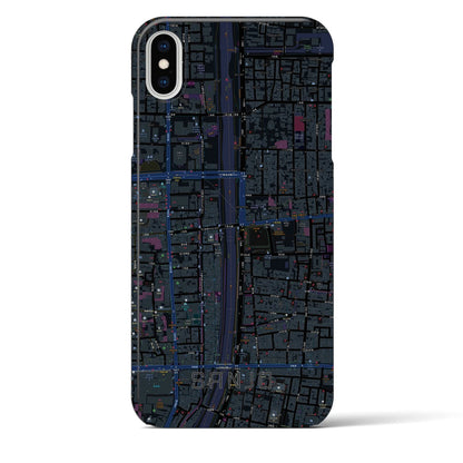 【三条（京都府）】地図柄iPhoneケース（バックカバータイプ）