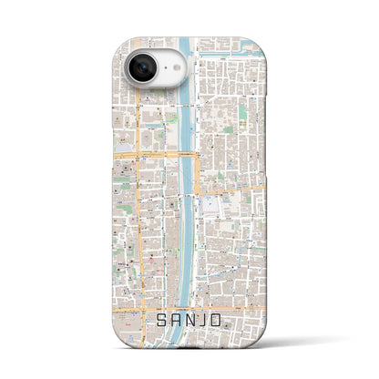 【三条（京都府）】地図柄iPhoneケース（バックカバータイプ）