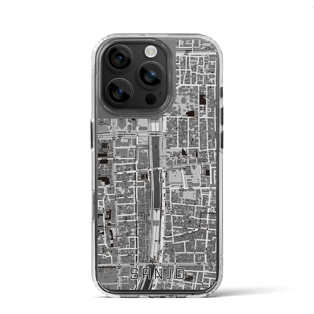 【三条（京都府）】地図柄iPhoneケース（MagSafeタイプ）