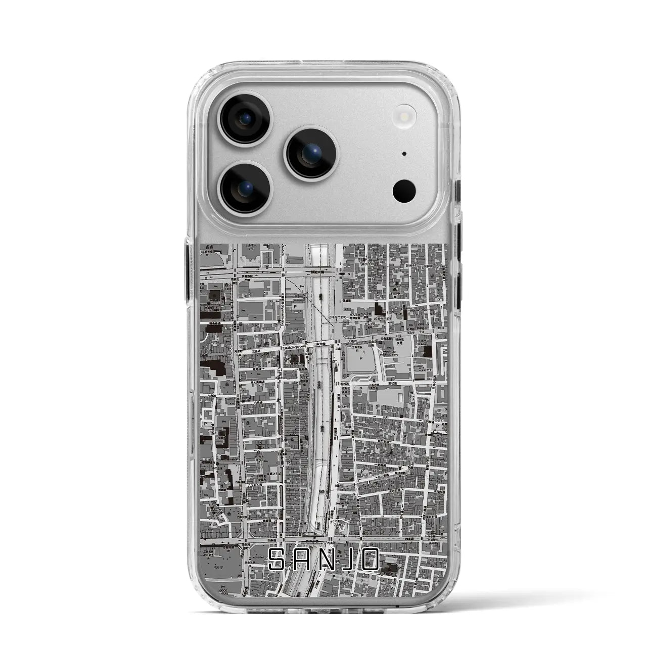 【三条（京都府）】地図柄iPhoneケース（MagSafeタイプ）