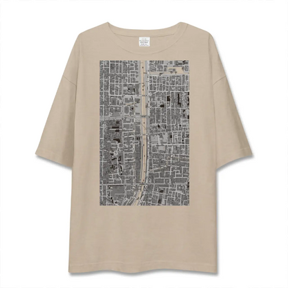 【三条（京都府）】地図柄ビッグシルエットTシャツ